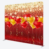 Aperturee - Aperturee Red Glitter Balloon Valentines Day Pillow Case Backdrop